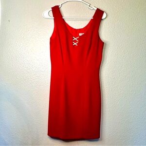 Rampage Vintage Red Mini Dress, Size 5, Rhinestone Detail